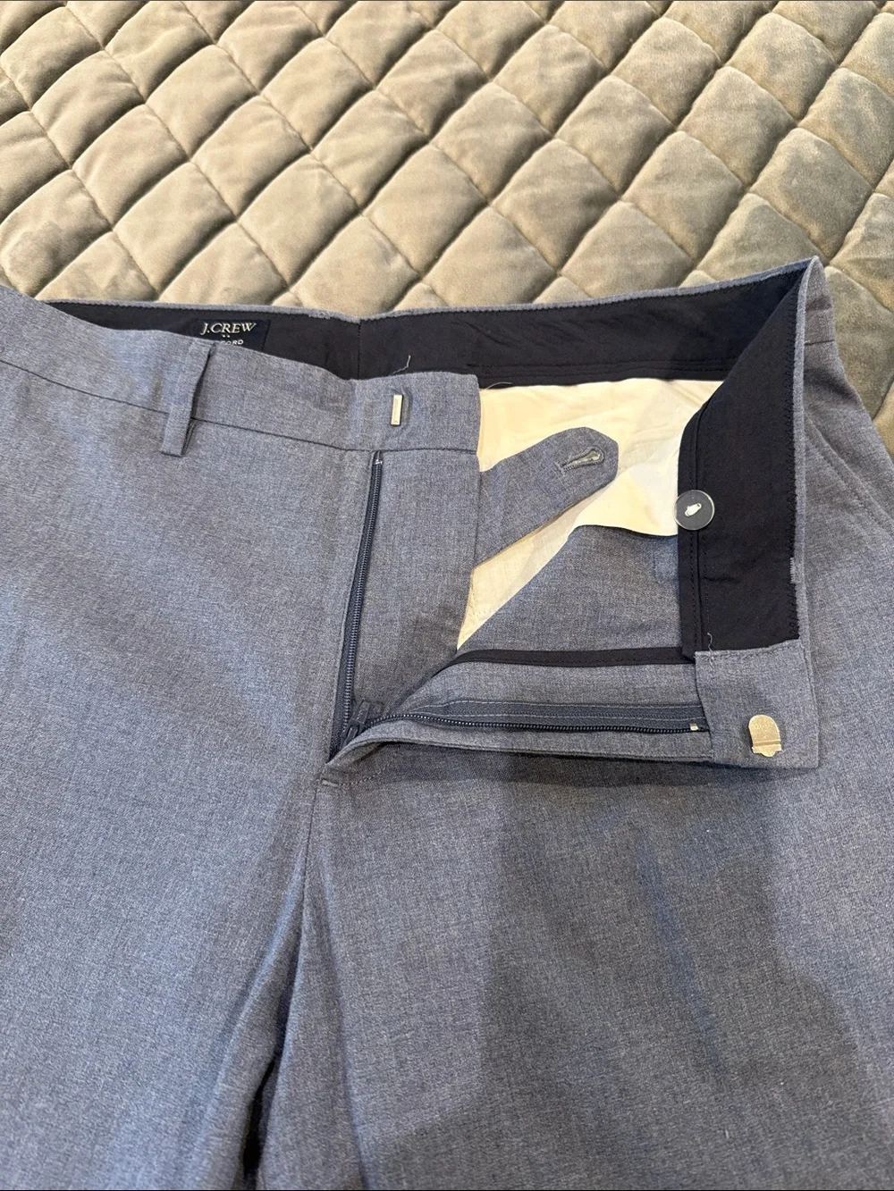 Men's JCREW BEDFORD Blue Dress Pants W34 L32
